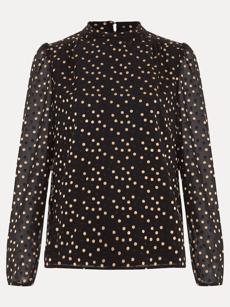 Phase Eight Black Jacey Metallic Blouse - Image 8 of 8