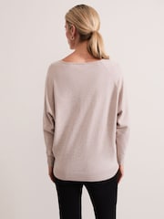 Phase Eight Natural Senita Fine Knit V-Neck Jumper - Image 2 of 7