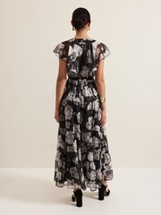 Phase Eight Black Jordine Floral Print Midaxi Dress - Image 2 of 7