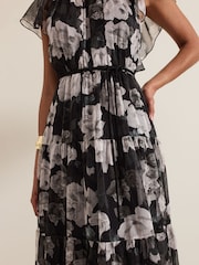 Phase Eight Black Jordine Floral Print Midaxi Dress - Image 4 of 7