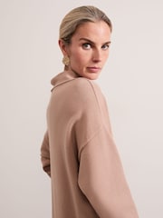 Phase Eight Natural Skylar Funnel Neck Jumper Dress - Image 3 of 5