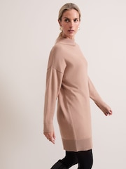 Phase Eight Natural Skylar Funnel Neck Jumper Dress - Image 4 of 5