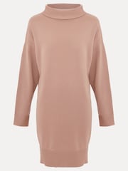 Phase Eight Natural Skylar Funnel Neck Jumper Dress - Image 5 of 5