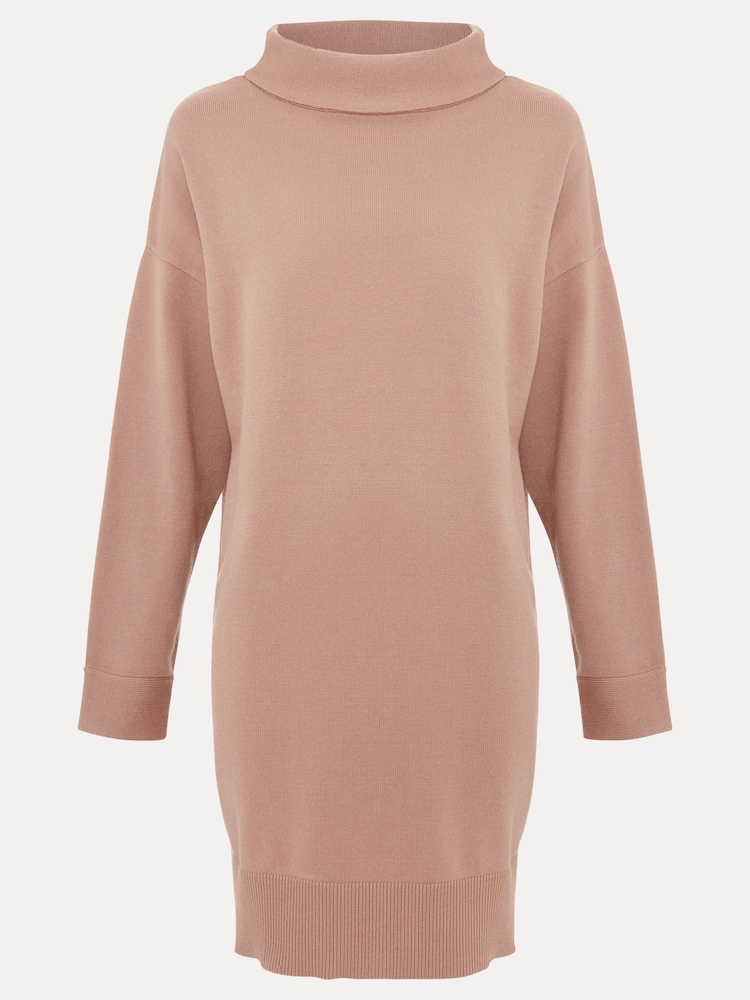 Phase Eight Natural Skylar Funnel Neck Jumper Dress - Image 5 of 5