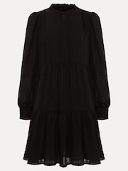 Phase Eight Black Shreya Check Swing Mini Dress - Image 2 of 5