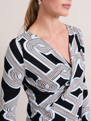 Phase Eight Black Sofiana Chain Print Top - Image 5 of 6
