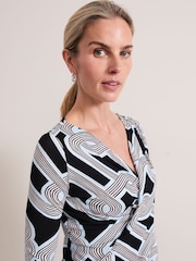 Phase Eight Black Sofiana Chain Print Top - Image 6 of 6