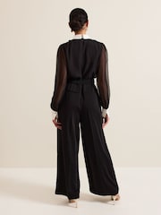 Phase Eight Black Nerissa Collar Shirt Jumpsuit - Image 2 of 7