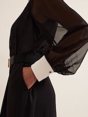 Phase Eight Black Nerissa Collar Shirt Jumpsuit - Image 6 of 7