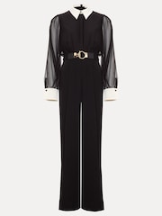 Phase Eight Black Nerissa Collar Shirt Jumpsuit - Image 7 of 7