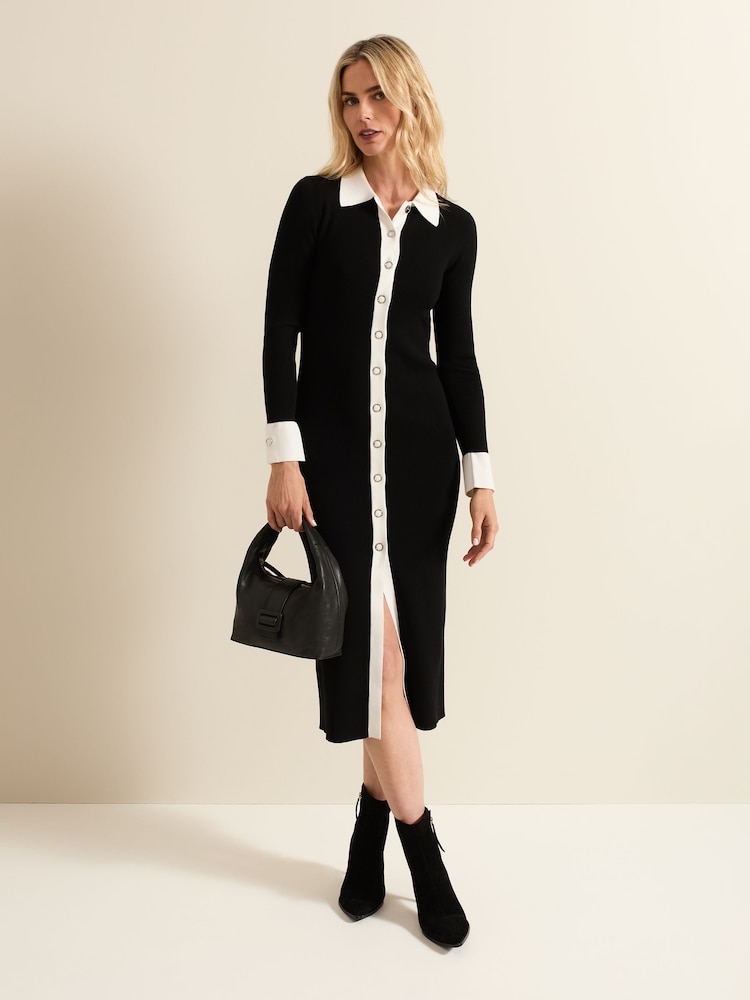 Phase Eight Black Jennifer Tube Shirt Dress - Image 1 of 4 Phase Eight Black Jennifer Tube Shirt Dress - Image 1 of 4