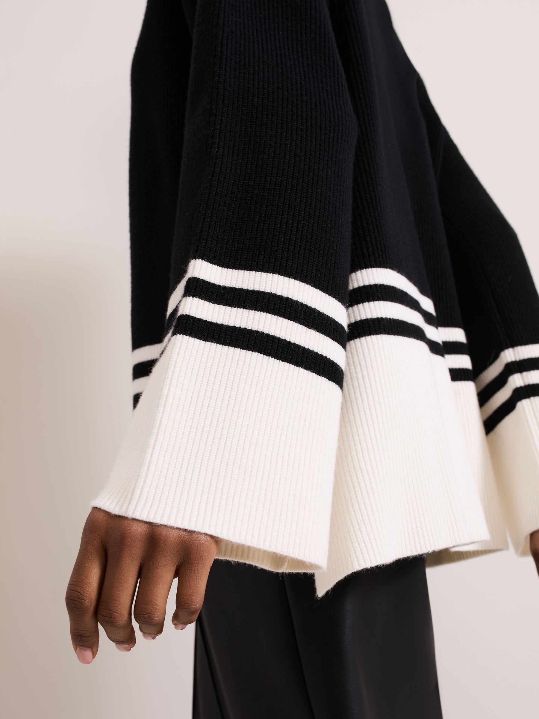 Phase Eight / フェイズエイト Kayleigh Chunky Boxy Striped Jumper Buy Phase Eight Black Kayleigh Chunky Boxy Striped Jumper