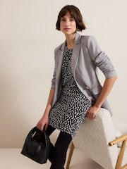 Phase Eight Black Teodroa Spot Mini Ruched Dress - Image 6 of 7