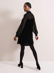 Phase Eight Black Seraphine Black Velvet Tunic Dress - Image 2 of 6