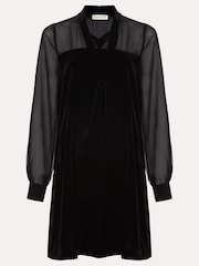 Phase Eight Black Seraphine Black Velvet Tunic Dress - Image 6 of 6