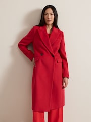 Phase Eight Red Skye Double Breasted Midaxi Wool Coat - Image 2 of 8