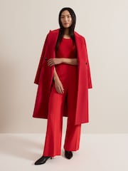Phase Eight Red Skye Double Breasted Midaxi Wool Coat - Image 4 of 8