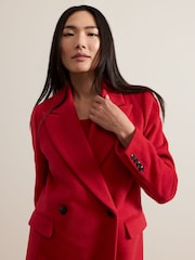 Phase Eight Red Skye Double Breasted Midaxi Wool Coat - Image 5 of 8