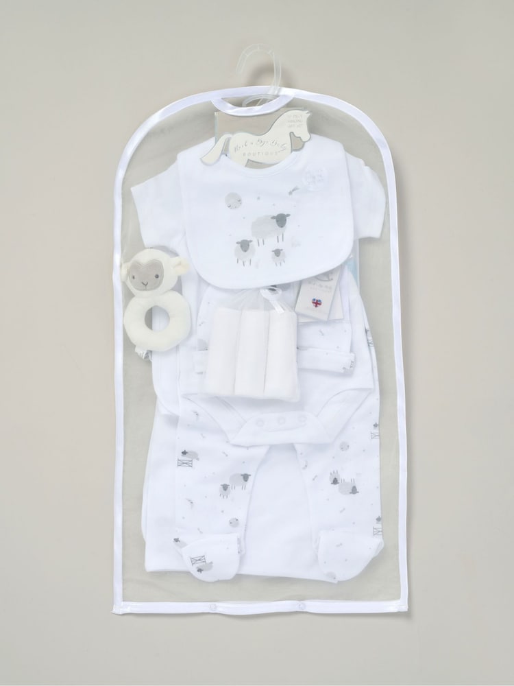 Rock-A-Bye Baby Boutique Pink 100% Cotton Print Gift Set 10 Piece - Image 2 of 6