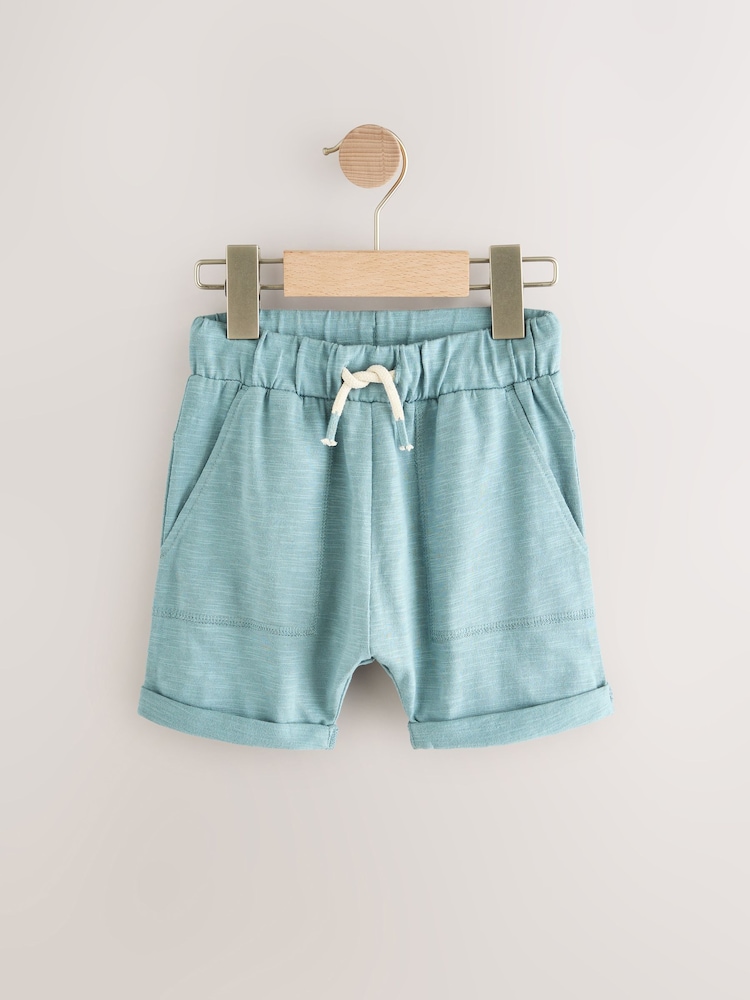 Charcoal Grey/Blue/Tan Brown Lightweight Jersey Shorts 3 Pack (3mths-7yrs) - Image 2 of 7