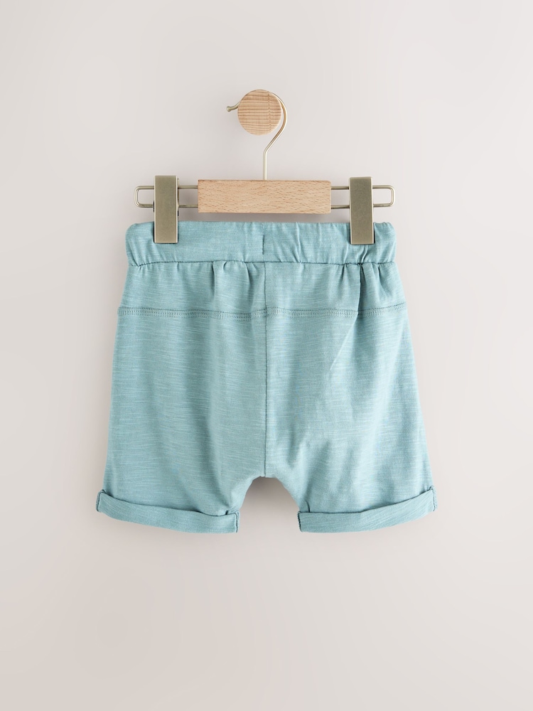 Charcoal Grey/Blue/Tan Brown Lightweight Jersey Shorts 3 Pack (3mths-7yrs) - Image 3 of 7