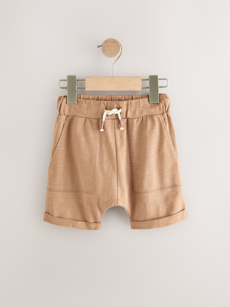 Charcoal Grey/Blue/Tan Brown Lightweight Jersey Shorts 3 Pack (3mths-7yrs) - Image 4 of 7