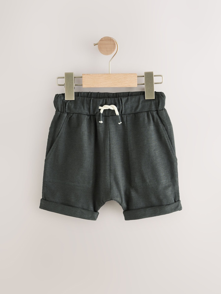 Charcoal Grey/Blue/Tan Brown Lightweight Jersey Shorts 3 Pack (3mths-7yrs) - Image 5 of 7