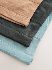 Charcoal Grey/Blue/Tan Brown Lightweight Jersey Shorts 3 Pack (3mths-7yrs) - Image 7 of 7