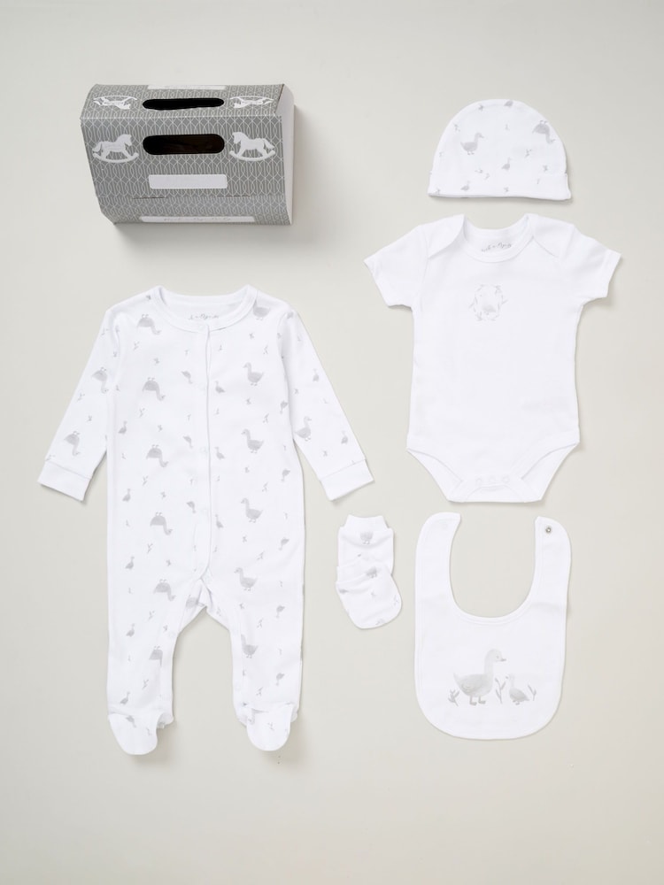 Rock-A-Bye Baby Boutique 100% Cotton 5 Piece Gift Set - Image 1 of 6