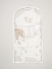 Rock-A-Bye Baby Boutique Pink 100% Cotton Print Gift Set 10 Piece - Image 2 of 6