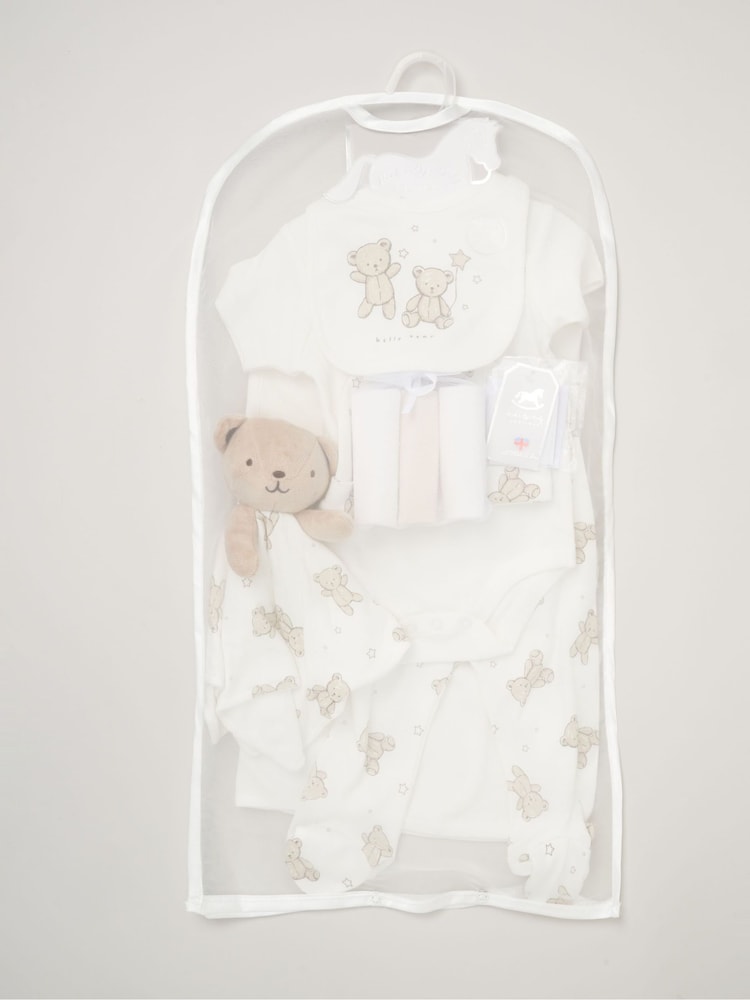 Rock-A-Bye Baby Boutique Pink 100% Cotton Print Gift Set 10 Piece - Image 2 of 6