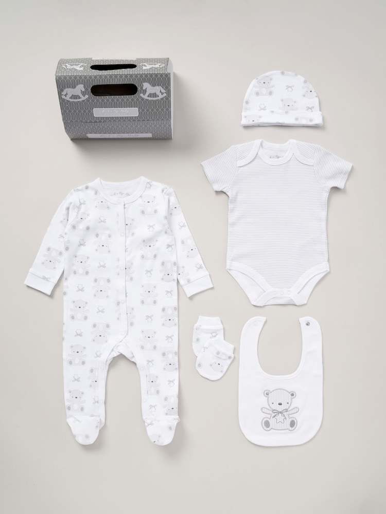 Rock-A-Bye Baby Boutique 100% Cotton 5 Piece Gift Set - Image 1 of 6