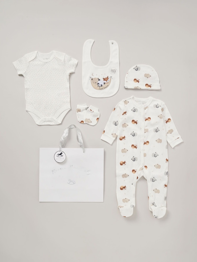 Rock-A-Bye Baby Boutique 100% Cotton 5 Piece Gift Set - Image 1 of 6