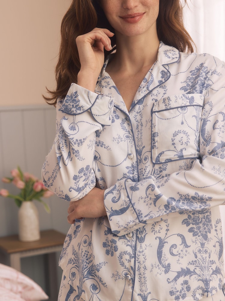 طقم بيجاما مزود بأزرار كاملة من Laura Ashley - صورة 5 من 5