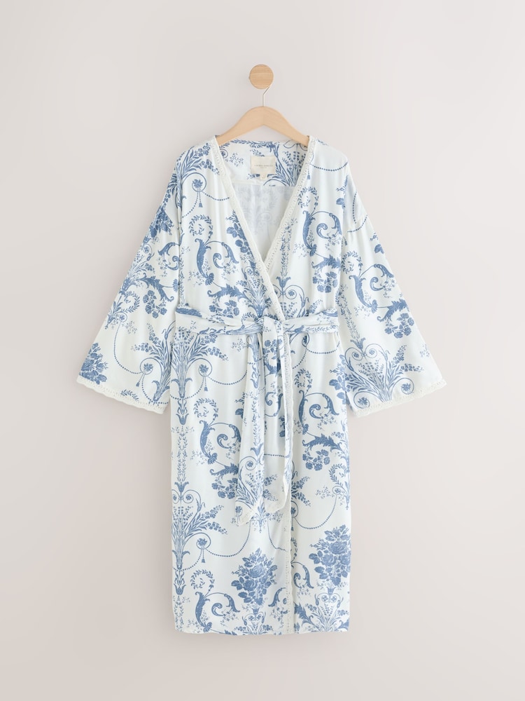 Blauw - Laura Ashley Josette badjas - Image 4 of 6