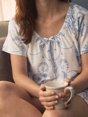 طقم بيجامة شورت من القطن 100% من Laura Ashley - صورة 5 من 5
