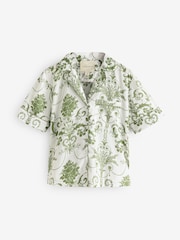 Laura Ashley Green 100% Cotton Josette Short Set Button Through Pyjamas - Image 8 of 12