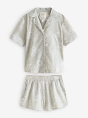 neutre - Laura Ashley pyjama court boutonné 100coton Josette - Image 1 de 10
