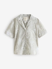 neutre - Laura Ashley pyjama court boutonné 100coton Josette - Image 6 de 10