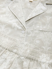 neutre - Laura Ashley pyjama court boutonné 100coton Josette - Image 9 de 10
