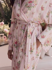 Laura Ashley Yellow Amelie Stripe Robe - Image 4 of 5