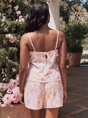 Laura Ashley Yellow Amelie Stripe Cami Short Pyjamas - Image 3 of 7