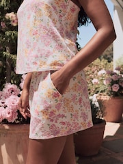 Laura Ashley Yellow Amelie Stripe Cami Short Pyjamas - Image 5 of 7
