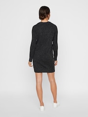 VERO MODA Black Soft Touch Round Neck Knitted Jumper Dress - Image 2 of 5