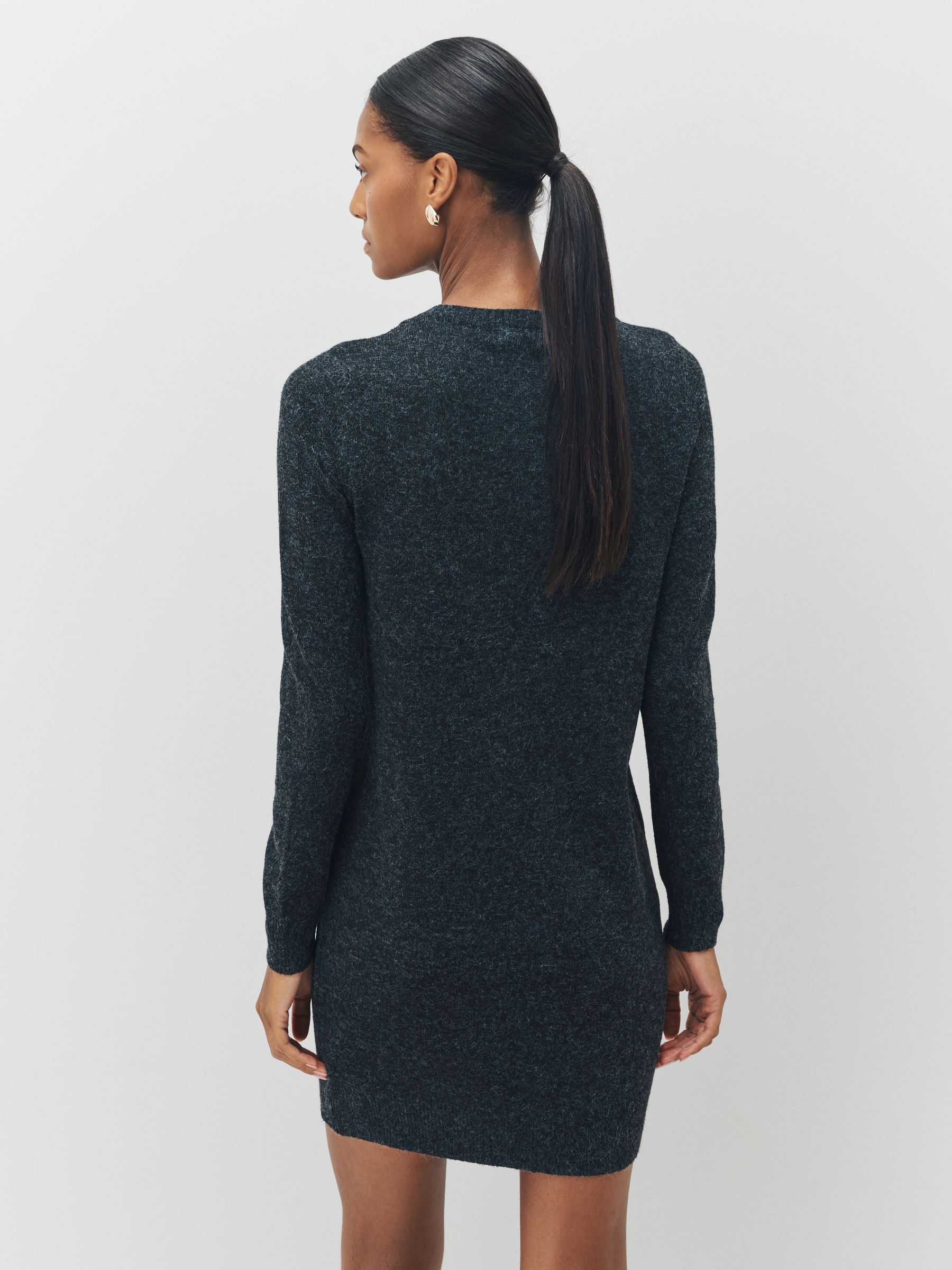 Buy VERO MODA Black Soft Touch Round Neck Knitted Jumper Dress