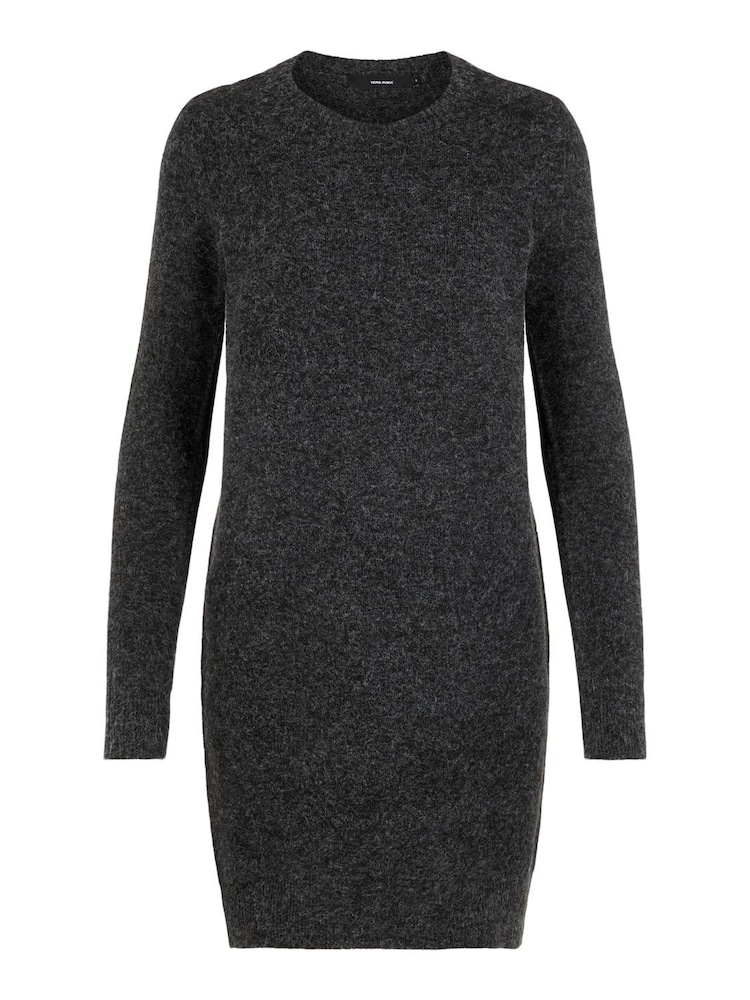 VERO MODA Black Soft Touch Round Neck Knitted Jumper Dress - Image 5 of 5