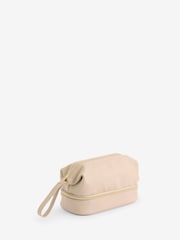 Faux Leather Makeup Bag With Zip Brush Compartment - Image 4 of 7
