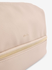 Faux Leather Makeup Bag With Zip Brush Compartment - Image 6 of 7
