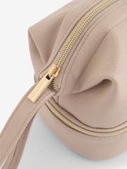 Faux Leather Makeup Bag With Zip Brush Compartment - Image 7 of 7