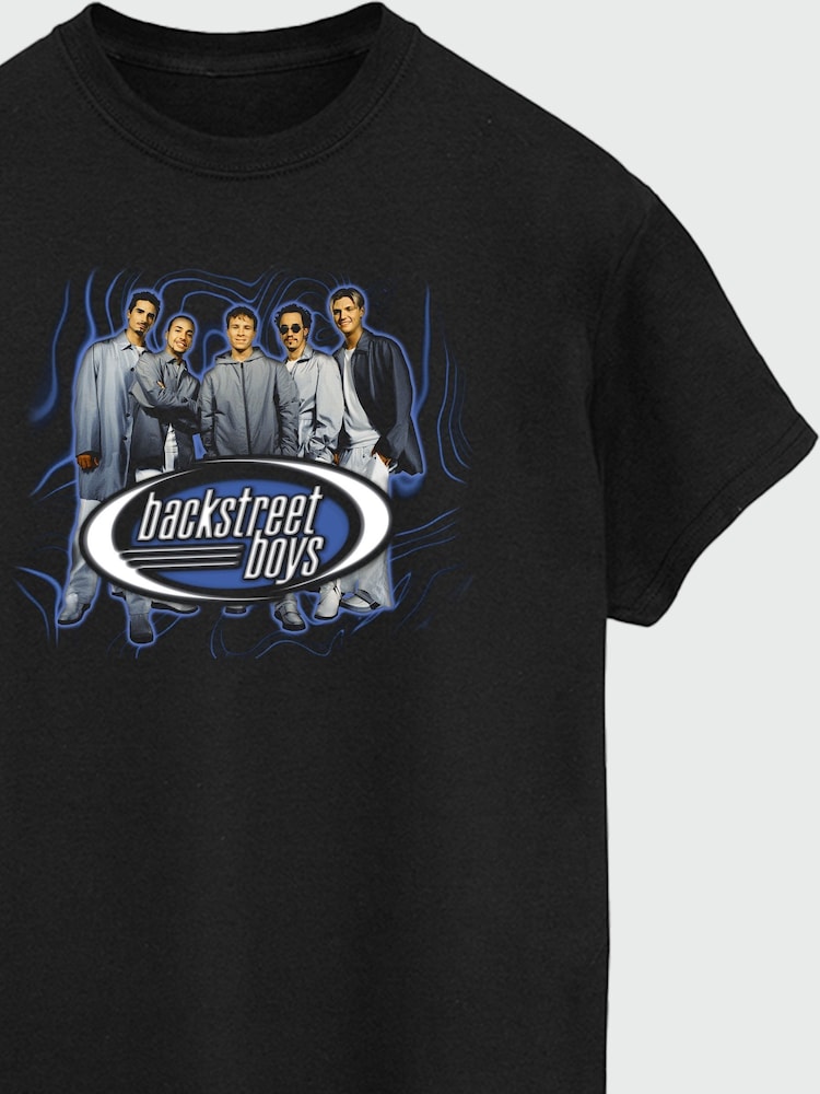Brands In Black Backstreet Boys Poster Women Boyfriend Fit Music T-Shirt - Image 3 of 3